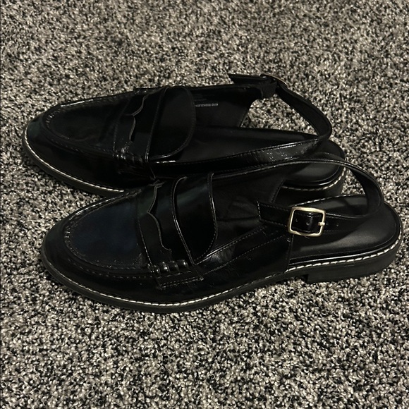 Universal Thread Shoes - Universal Thread Black Flats with Buckle